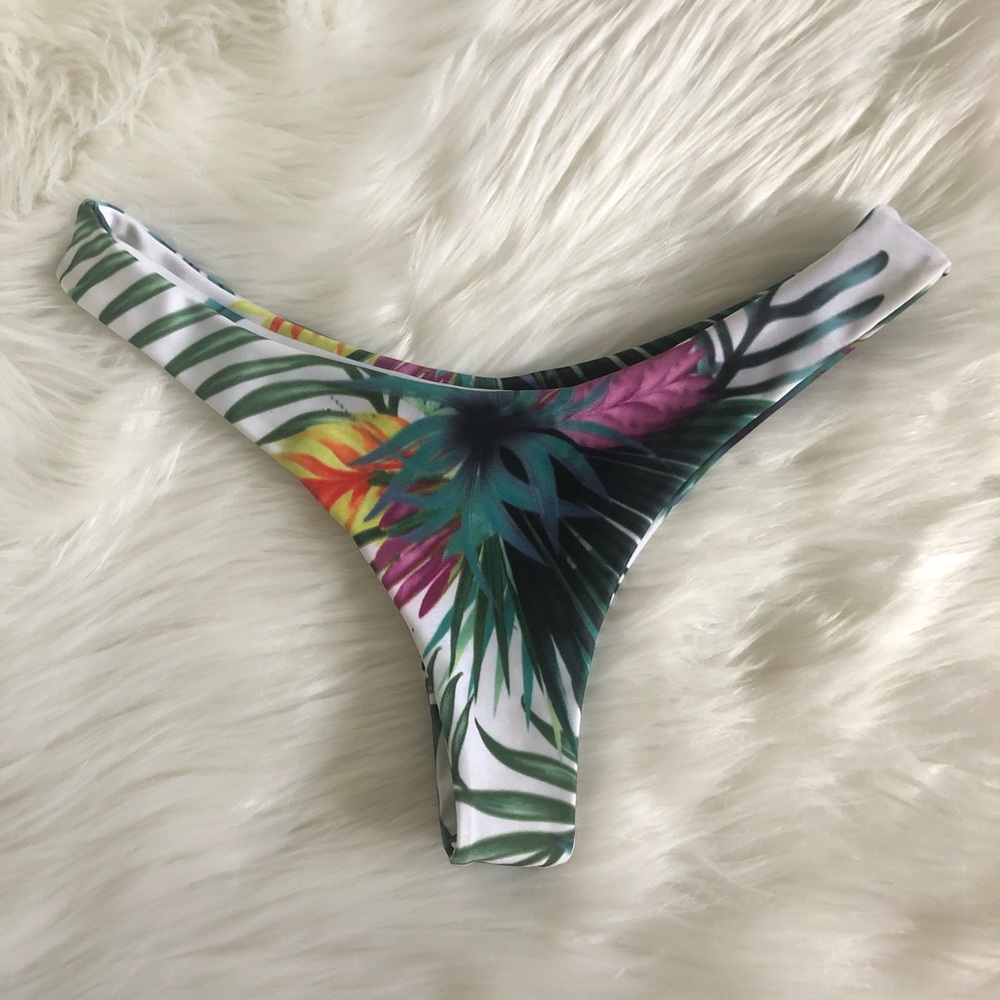Tropical Print Bikini Bottoms